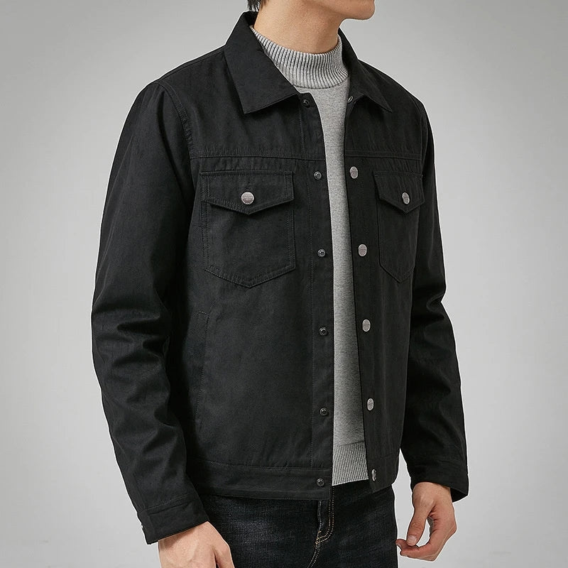 Men's Casual Trucker Jacket – Stylish Denim Outerwear for Everyday Wear