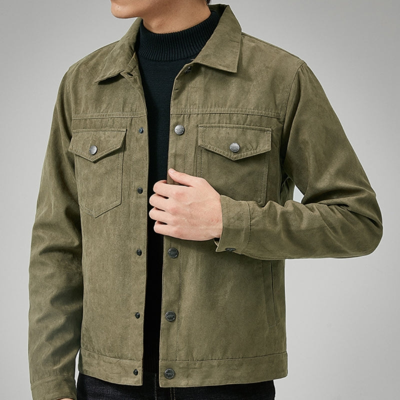 Men's Casual Trucker Jacket – Stylish Denim Outerwear for Everyday Wear