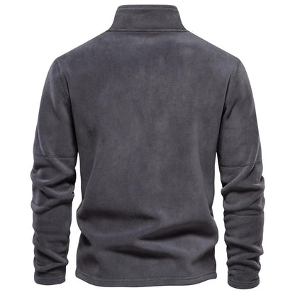 Men's Fleece Pullover – Cozy Autumn Sweater for Casual Wear and Outdoor Activities