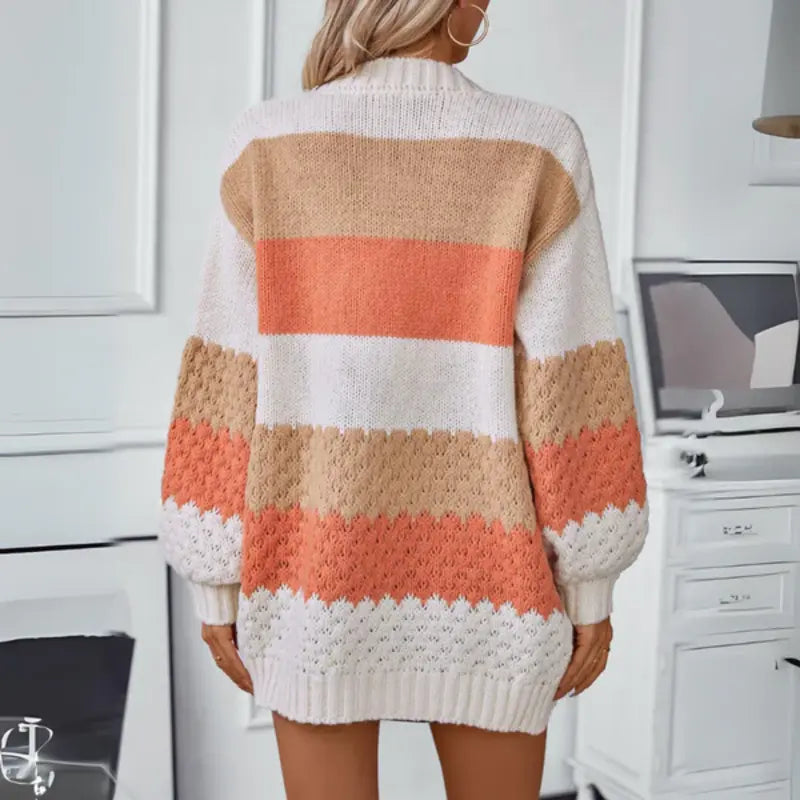 Women’s Cardigan – Cozy Autumn Knit Sweater with Pockets and Long Sleeves