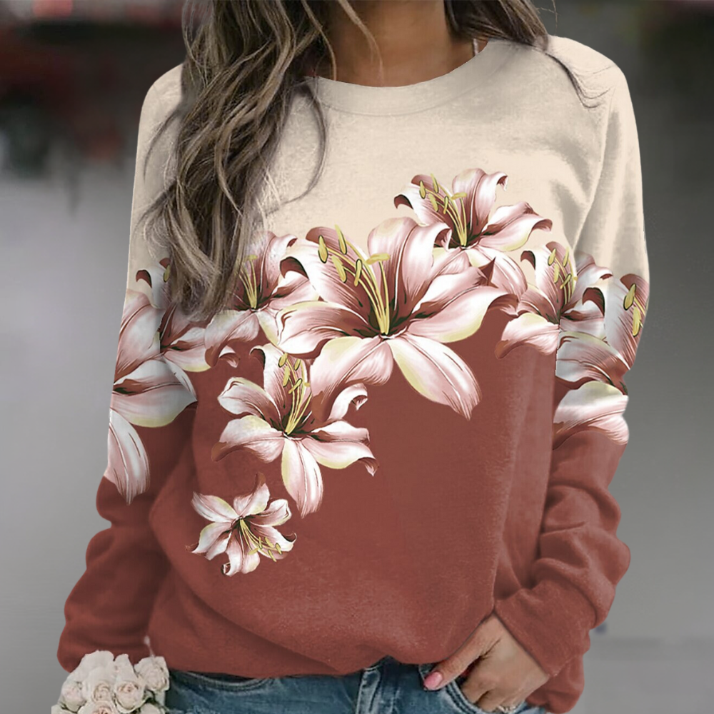 Floral Jumper for Women – Stylish Floral Knit Sweater for Casual Wear