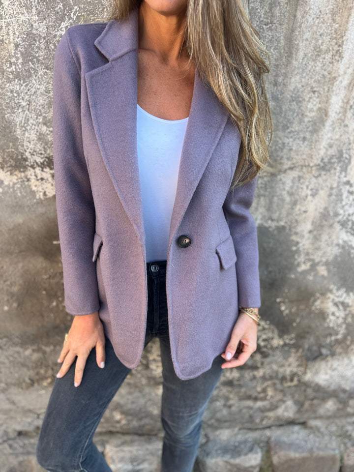 Women's Blazer Jacket – Stylish One-Button Blazer for Office and Casual Wear