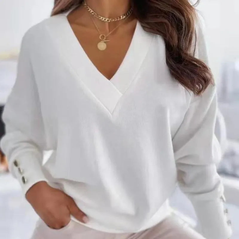 V-Neck Sweater for Women – Elegant Knit Pullover for Casual and Formal Wear