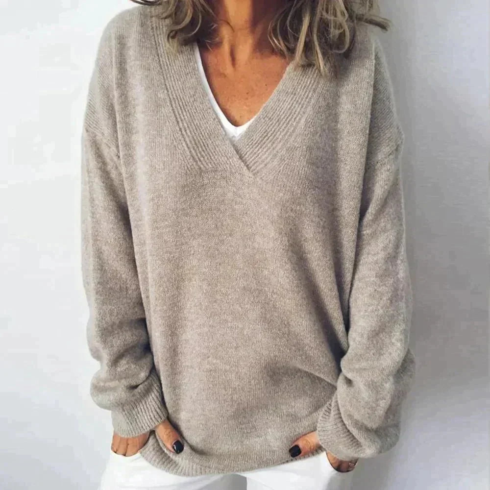 Loose-Fitting Jumper for Women – Cozy Knit Sweater, Casual Chic Design