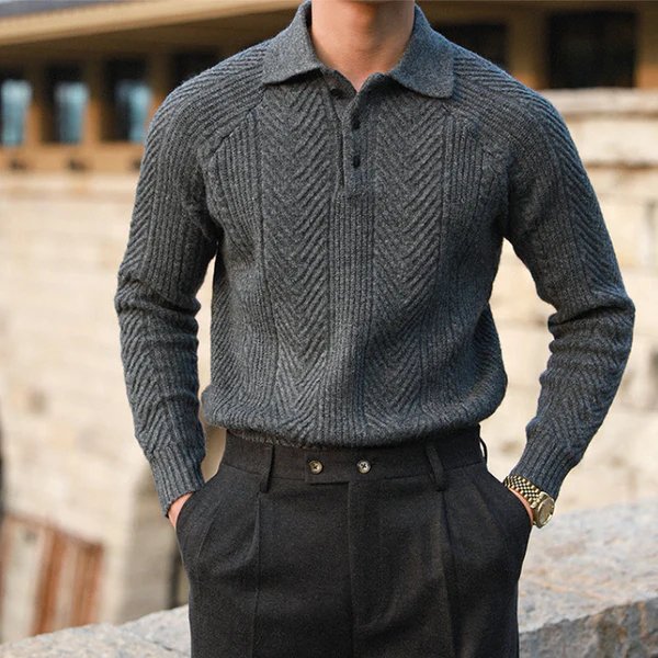 Men's Knitted Jumper – Cozy Pullover Sweater for Casual and Smart Wear