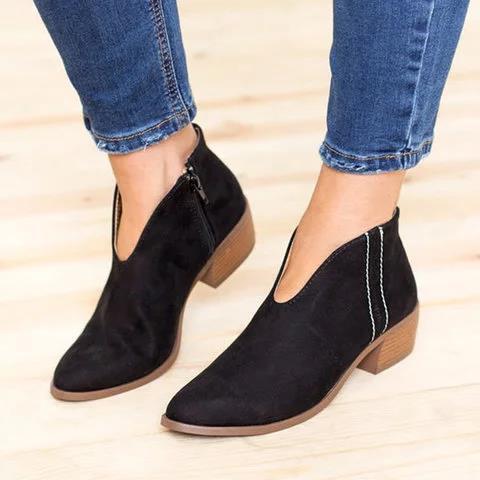 Women's Elegant Boots – Stylish Leather Ankle Boots for Casual and Formal Wear