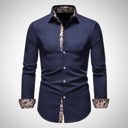 Men's Stylish Shirt – Casual Cotton Dress Shirt with Slim Fit Design