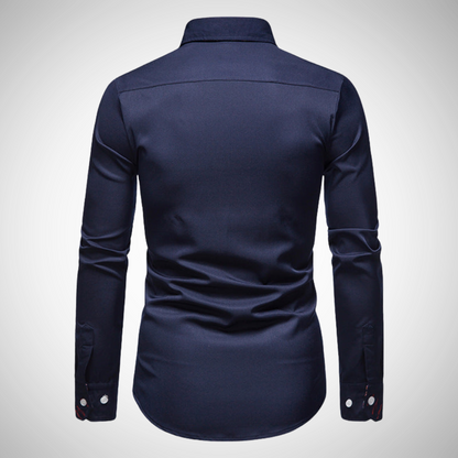 Men's Stylish Shirt – Casual Cotton Dress Shirt with Slim Fit Design