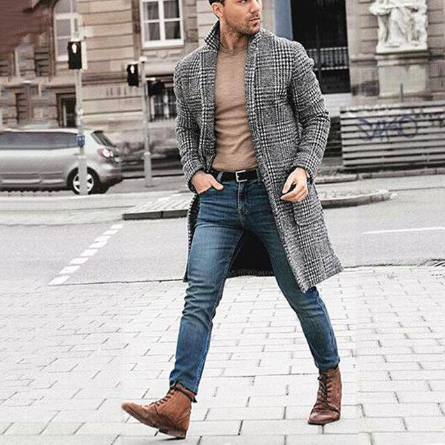 Men's Stylish Coat – Trendy Winter Jacket with Warm Fabric and Modern Fit