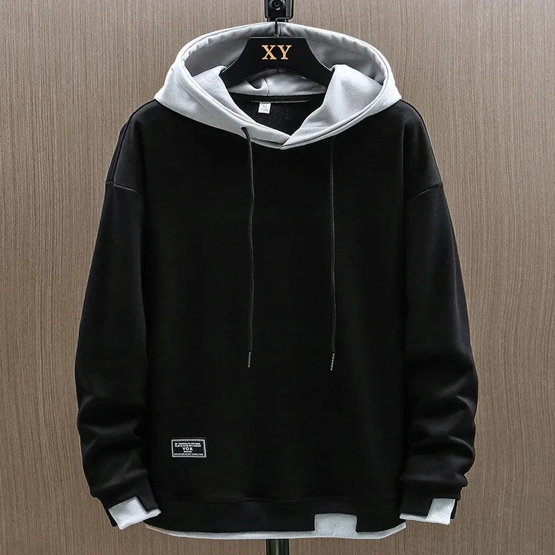 Men's Hoodie – Stylish Two-Tone Pullover with Soft Fabric for Casual Wear