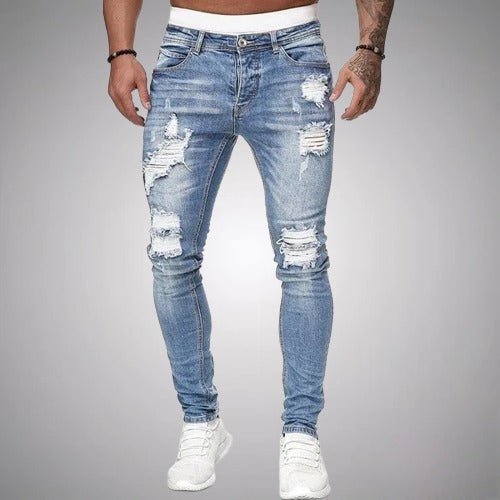 Men's Ripped Jeans – Stylish Distressed Denim Pants for Casual Wear