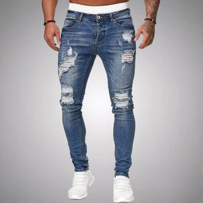 Men's Ripped Jeans – Stylish Distressed Denim Pants for Casual Wear