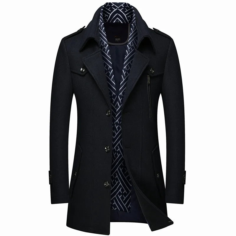 Men's Elegant Coat – Stylish Tailored Overcoat for Formal and Casual Wear