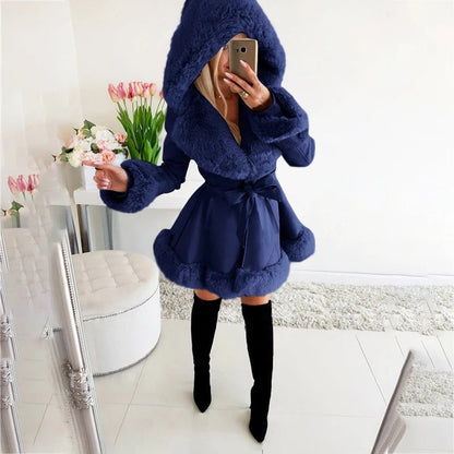 Winter Coat for Women – Stylish Warm Long Jacket with Hood and Pockets