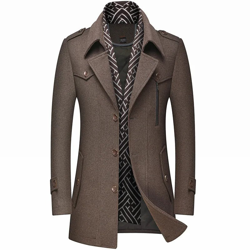 Men's Elegant Coat – Stylish Tailored Overcoat for Formal and Casual Wear