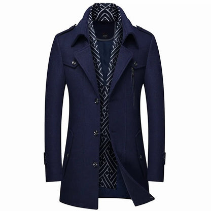 Men's Elegant Coat – Stylish Tailored Overcoat for Formal and Casual Wear