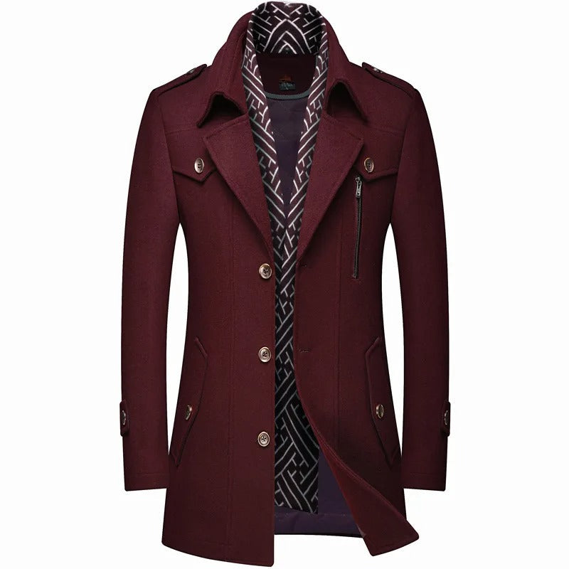 Men's Elegant Coat – Stylish Tailored Overcoat for Formal and Casual Wear