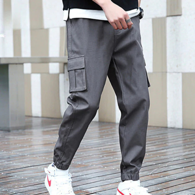 Men's Cargo Trousers – Durable Utility Pants with Pockets for Outdoor Wear