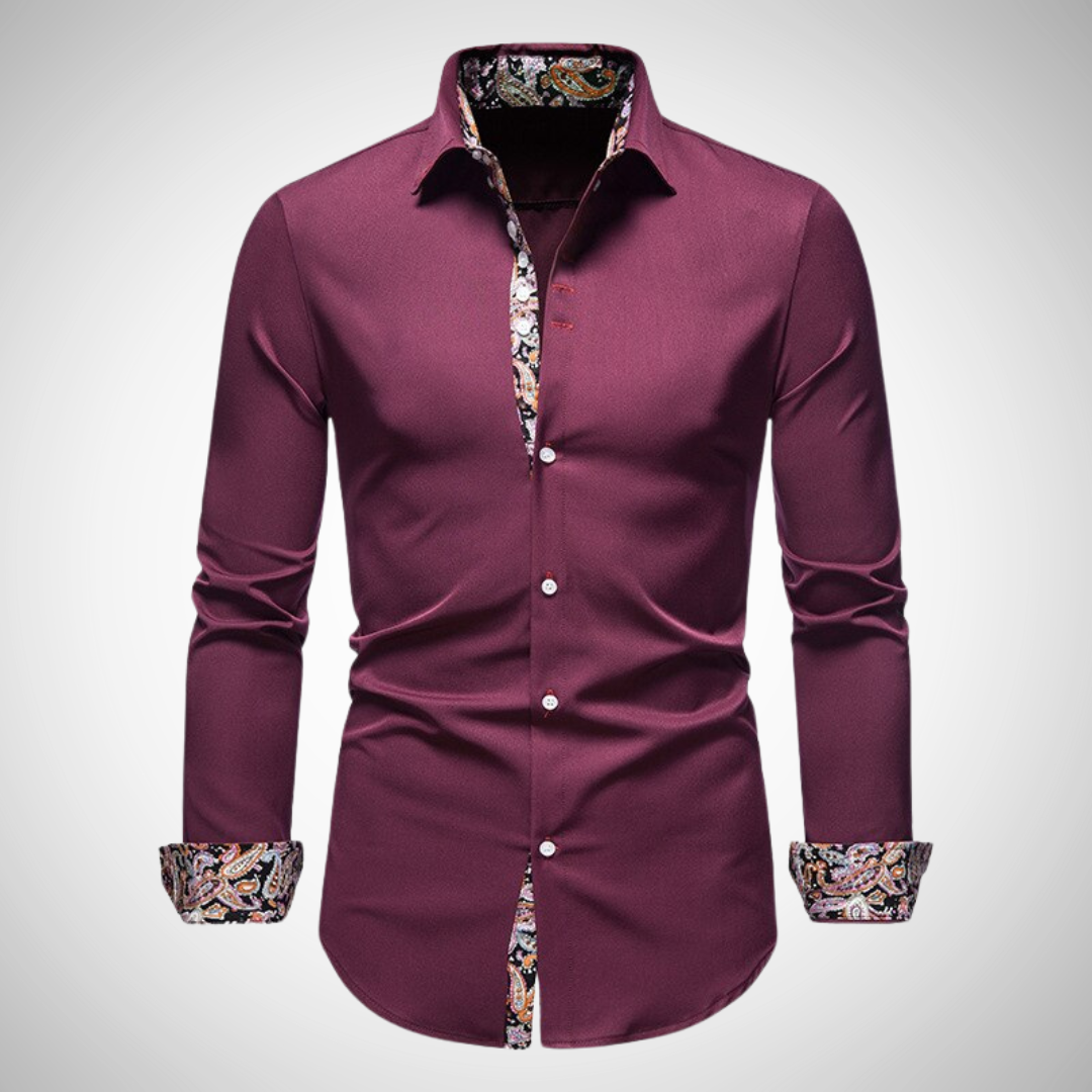 Men's Stylish Shirt – Casual Cotton Dress Shirt with Slim Fit Design