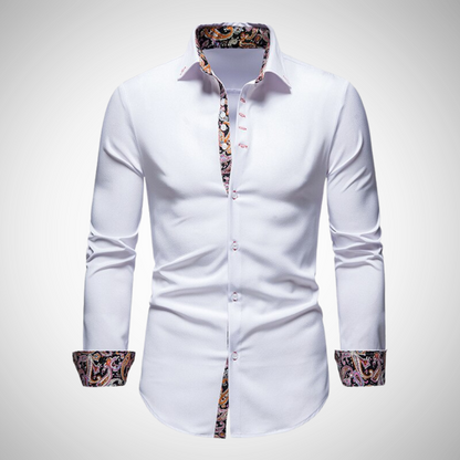 Men's Stylish Shirt – Casual Cotton Dress Shirt with Slim Fit Design