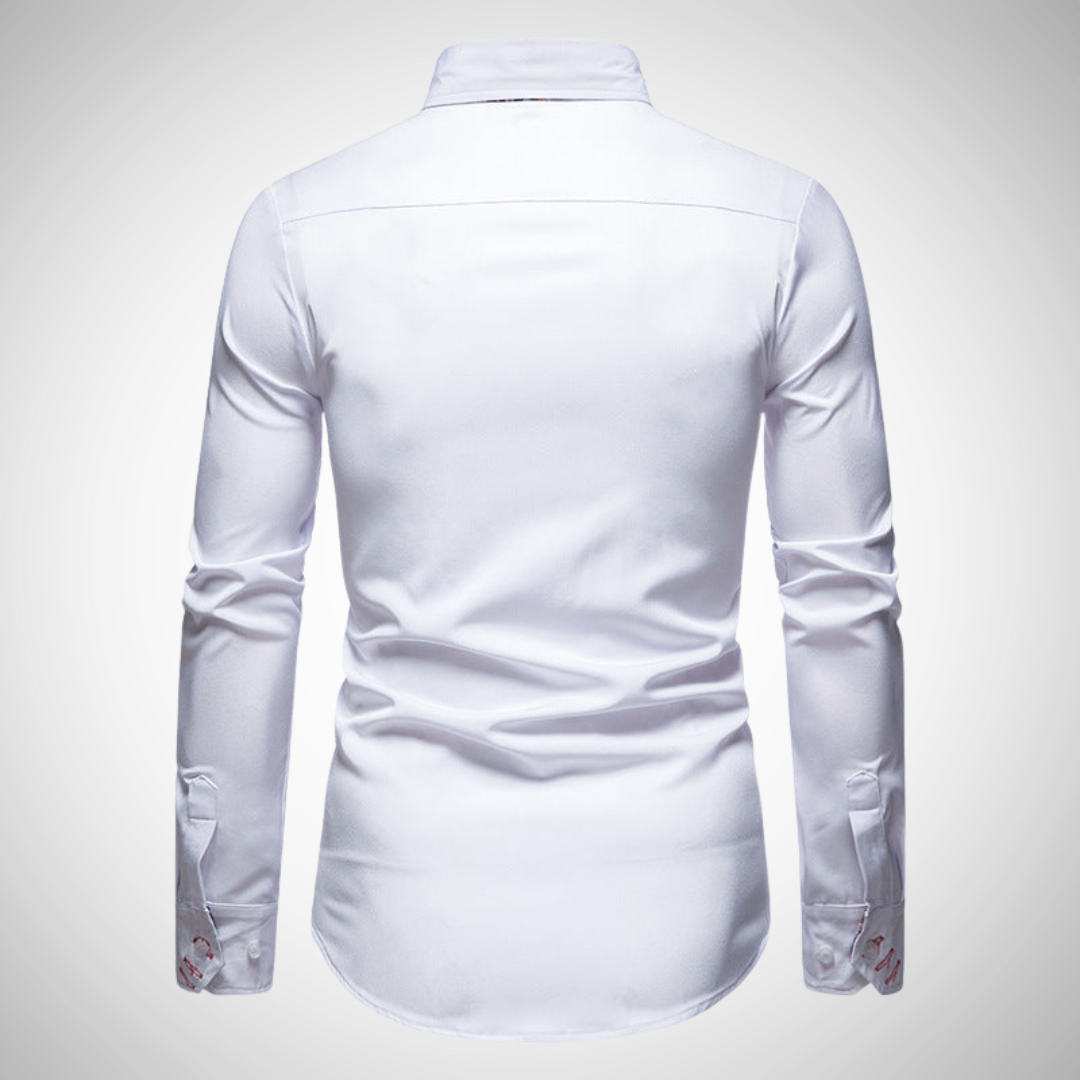 Men's Stylish Shirt – Casual Cotton Dress Shirt with Slim Fit Design