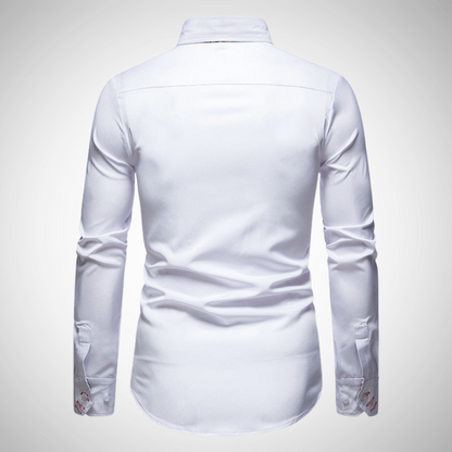 Men's Stylish Shirt – Casual Cotton Dress Shirt with Slim Fit Design