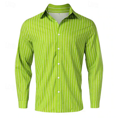 Men's Casual Long Sleeve Shirt – Lightweight Cotton Button-Up for Everyday Wear