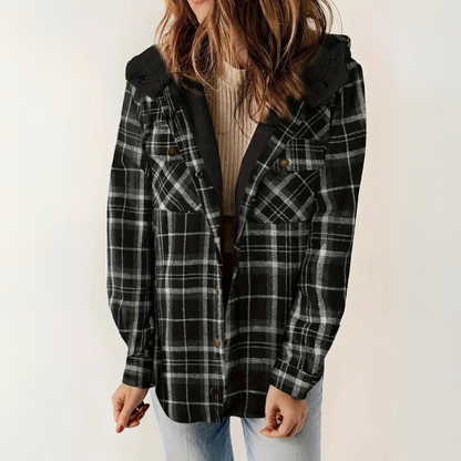 Checked Jacket for Women – Stylish Plaid Blazer for Casual and Work Wear